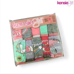 KENSIE GIRL Kids Briefs 10-Pack - Multicolor - Girls Size 8 - NWT